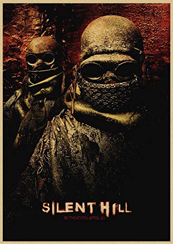H/L Silent Hill Classic Movie Retro Art Canvas Poster HD DIY Pintura Al Óleo Moderna Sala De Estar Familiar Decoración Mural (Sin Marco) 50X60Cm 4632W