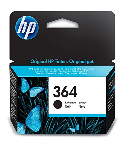 HP 364 CB316EE, Negro, Cartucho de Tinta Original, de 250 páginas, para impresoras HP Photosmart serie C5300, C6300, B210, B110 y Deskjet serie 3520