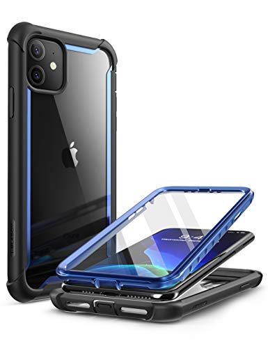 i-Blason Funda iPhone 11 [Ares] 360 Carcasa Transparente Resistente con Protector de Pantalla Integrado para iPhone 11 de 6,1 Pulgadas (Modelo de 2019) - Azul