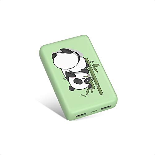 IEsafy Power Bank 10000mAh Panda Mini Bateria Externa Cute Cargador Portátil con 2 Salidas USB 12W Carga Rapida para Dispositivos Inteligentes y Más