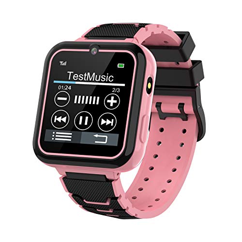 Juegos para Niños Smart Watch Phone, HD Smartwatch con Pantalla Táctil para Niños con Reproductor De Música Llamada Bidireccional SOS Linterna Calculadora Grabadora Reloj Despertador