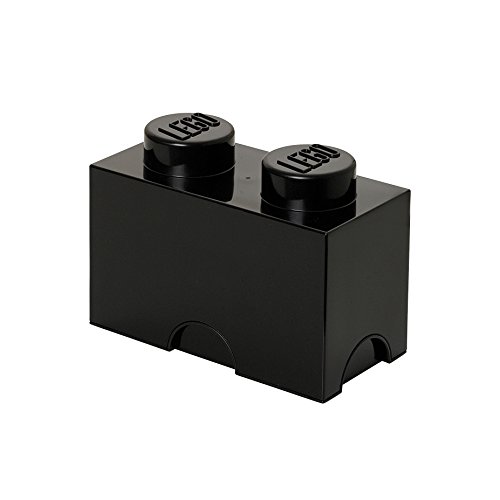 LEGO, Caja de almacenaje con diseño de ladrillo 2, color negro