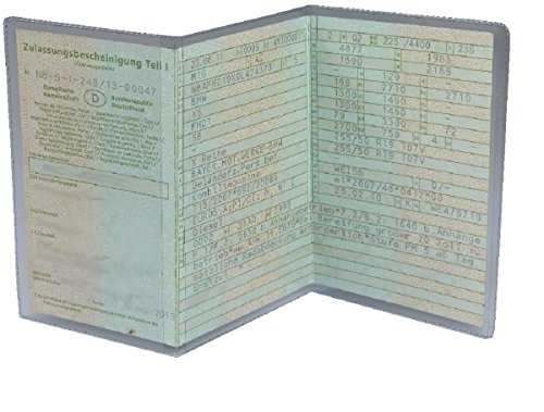 Lot de 3 étuis protecteurs A250 de L and P - En PVC transparent - Pour carte grise allemande