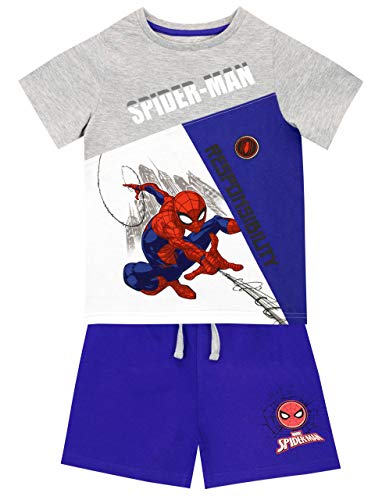 Marvel Camiseta Conjunto de Top y Shorts para niños Spiderman Multicolor 2-3 Años