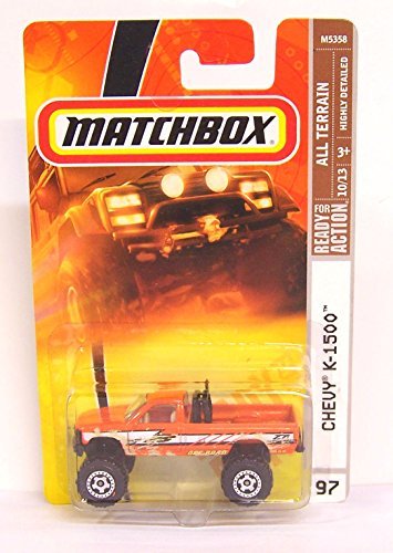Matchbox Chevy K-1500 Orange High Rider Highly Detailed Issue #97 1/64 2007 by Matchbox