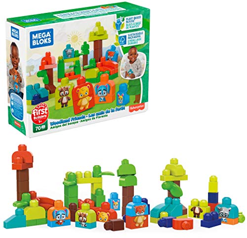 MEGA Bloks - Amigos del Bosque conjunto de bloques de construcción ecológicos para bebés de +1 año (Mattel GMB63)