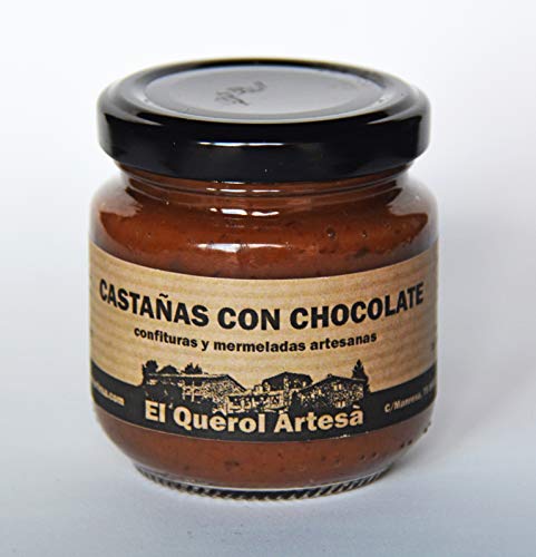 Mermelada Artesana de CASTAÑAS CON CHOCOLATE. 170gr. Ingredientes 100% naturales. Envíos gratis a partir de 20€.