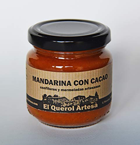 Mermelada Artesana de MANDARINA CON CACAO. 170gr. Ingredientes 100% naturales. Envíos gratis a partir de 20€.