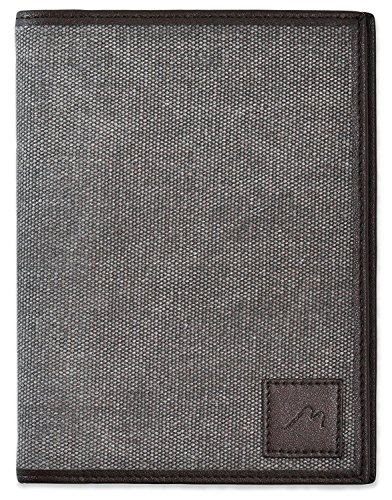 Metier Life Funda de cuaderno para bloc de notas Moleskine, cuero vegetal, se adapta a revistas de 8,89 cm x 13,97 cm, incluye bloc de notas y bolígrafo Metier