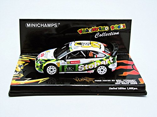 Minichamps 400088146 Escala 1:43 "Ford Focus WRC Rossi/Cassina RAC Rally Modelo Fundido a presión