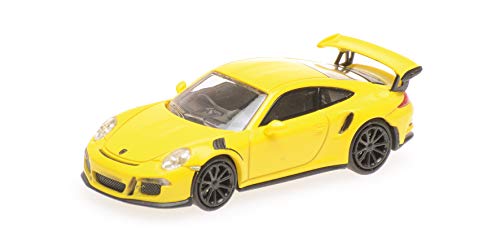 Minichamps 870063222 - Escala 1/87 - Porsche 911 Gt3 RS 2013 Yellow - Vehículo en Miniatura