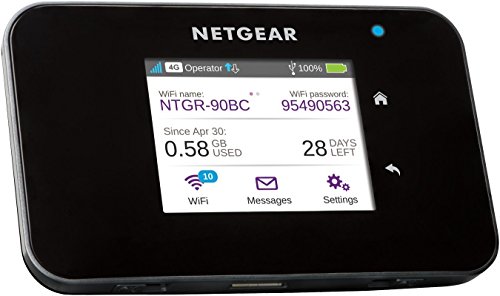 NETGEAR WiFi Portatil 4G AC810, Velocidad hasta 600 Mbps, Conecta hasta 15 Dispositivos WiFi, funciona con cualquier SIM