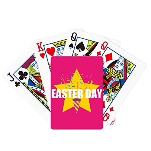 OFFbb-USA Happy Easter Day Return Poker Jugando a la Carta, Juego de Mesa