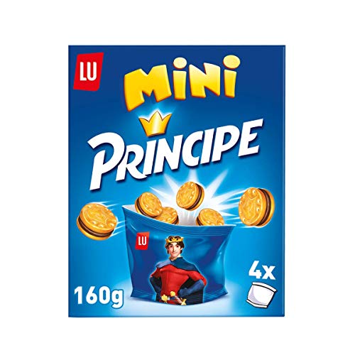 Príncipe Mini - Galletas Rellenas de Chocolate con Leche en Formato Mini - 4 Bolsitas para Llevar, 160 g