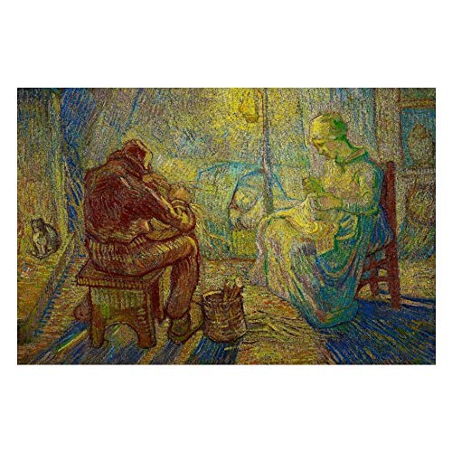 Promini Evening The Watch by Vincent Van Gogh Jigsaw Puzzle 300 Piece, Puzzle Game Artwork for Adults Teens Kids Children 10" x 15"