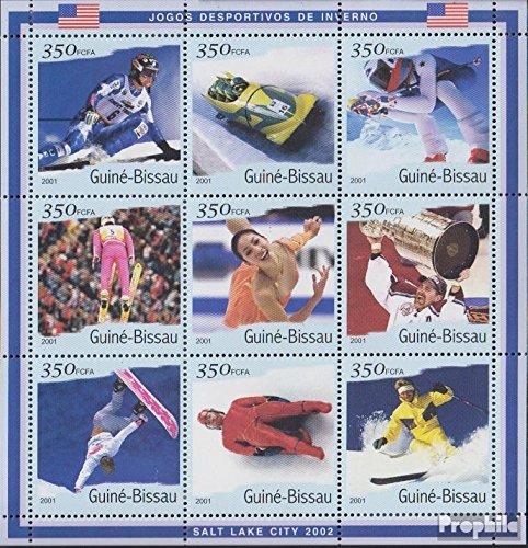 Prophila Collection Guinea-Bissau Michel.-No..: 1402-1410 Sheetlet 2001 olímpicos Juegos de Invierno ´02 (Sellos para los coleccionistas) Deportes de Invierno