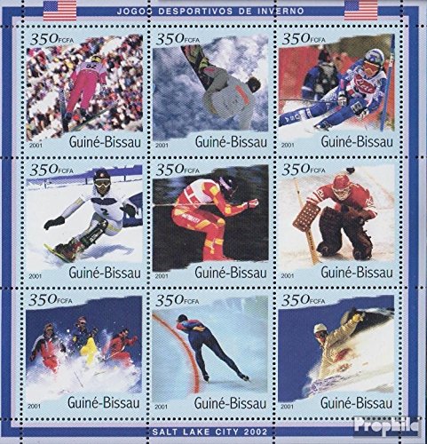 Prophila Collection Guinea-Bissau Michel.-No..: 1411-1419 Sheetlet 2001 olímpicos Juegos de Invierno ´02 (Sellos para los coleccionistas) Deportes de Invierno