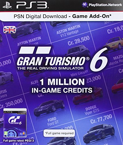 Psn Digital Download Card - 1 Million Gran Turismo 6 In Game Credits [Importación Inglesa]