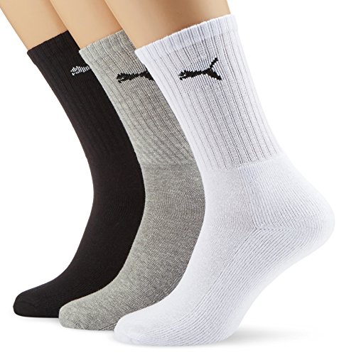 Puma Sports Socks - Calcetines de deporte para hombre, multicolor, talla 35-38, 3 unidades