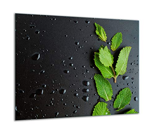 QTA - Placa protectora de vitrocerámica 60 x 52 cm 1 pieza cocina eléctrica universal para inducción protección contra salpicaduras tabla de cortar de vidrio templado como decoración Negro