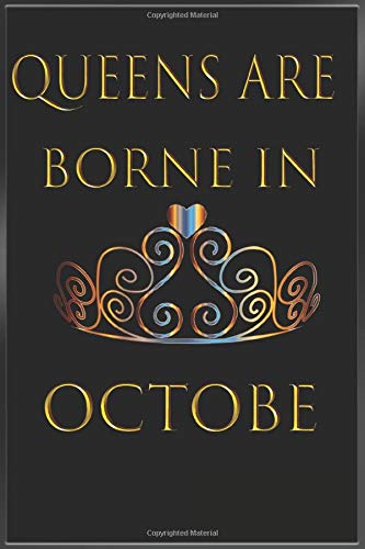 Queens are Born in October Notebook Journal a great gift for a October birthday: This super lux mini velvet journal is the perfect gift to propose or ... 6 x 9, these 365 page journals notebook