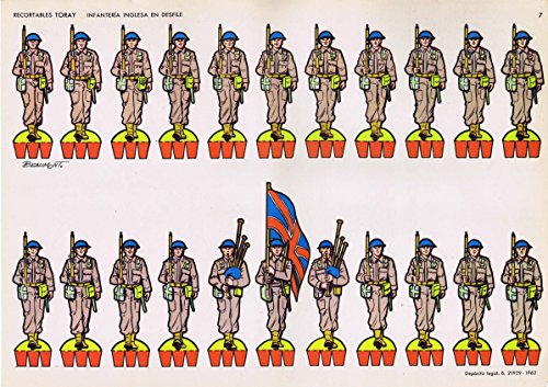 RECORTABLES TORAY GRUPO 1º SOLDADOS 7. Infantería Inglesa En Desfile. Toray. Oferta