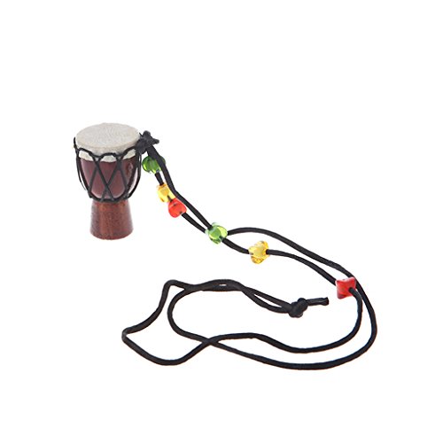 Rtengtunn Tambor de Madera clásico Jambe Mini Djembe Percusión Tambor de Mano Africano Bongo Gift - 4