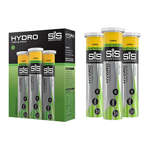 Science in Sport 310001 Go Hydro hidratación, limón, paquete triple - 3 x 20 tabletas