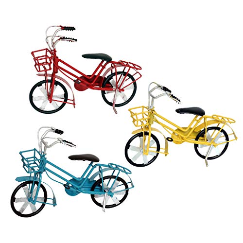 SioHopio Colección De Bicicletas Vintage Escultura Arte Juguete Hecho Mano Modelo Bicicleta Oficina Creativa Accesorios De Escritorio Decoración Coche Niños Juguete Regalo Obra Arte 3 Piezas