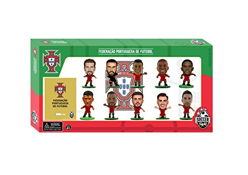SoccerStarz- Portugal 10 Jugadores Team Pack Figura, Color Verde (PORTP18)