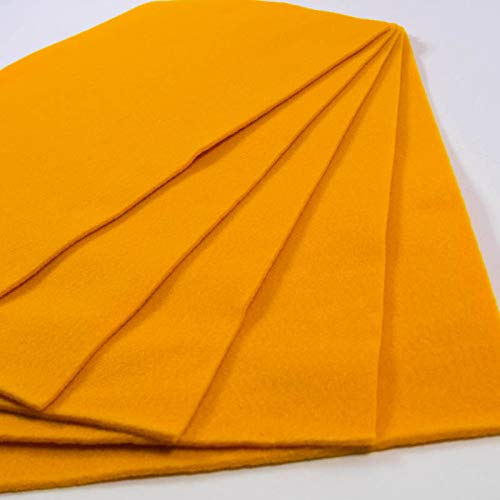 Stoffe Werning Placas de fieltro para manualidades, color amarillo oscuro, 1 placa de aprox. 45 x 30 cm y 4 mm de grosor.