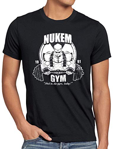 style3 Nuke Gym Camiseta para Hombre T-Shirt Ego Shooter Dos Doom Baby, Talla:S, Color:Negro
