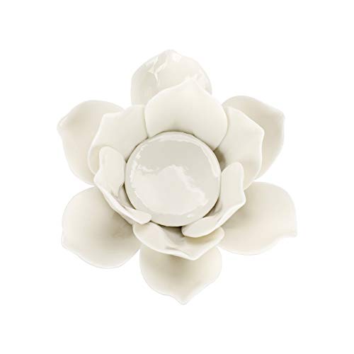 SUMTREE - Candelabro de cerámica con diseño de flor de loto