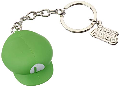 Super Mario Keychain Luigi Hat 3D Green