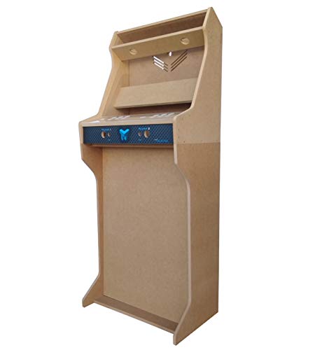TALENTEC Kit bartop + Pedestal 19" en Madera DM + metacrilato acrílico para máquina recreativa Arcade DIY. Orificios de 28 mm para joysticks y Botones.