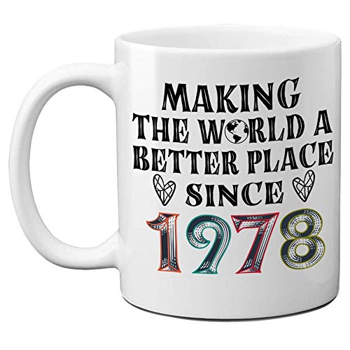 Tazas de 42 cumpleaños para hombres y mujeres, haciendo del mundo un lugar mejor desde 1978 Tazas de café, para 42 cumpleaños, 42