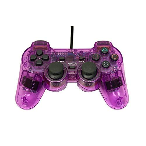 Transparent Purple Controller for Playstation PS1 PS2 by Mars Devices