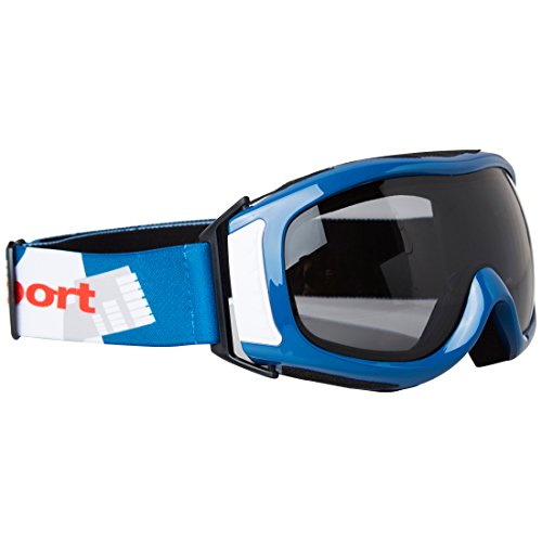 Ultrasport Gafas de Esquí y Snowboard con Doble Lente, Unisex Adulto, Azul/Blanco/Gris, Talla Única