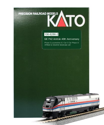 Vía N Kato Zugset - P42 Amtrak + 3 carrito 40TH aniversario