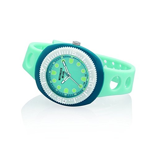 Watchmaker Milano Sub - Reloj de pulsera para hombre de cuarzo, estilo vintage, años 70 Celeste E Blu