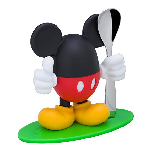 WMF Huevera con Cuchara Disney Mickey Mouse, Plata, 13 x 11.5 x 11 cm, 2 Unidades