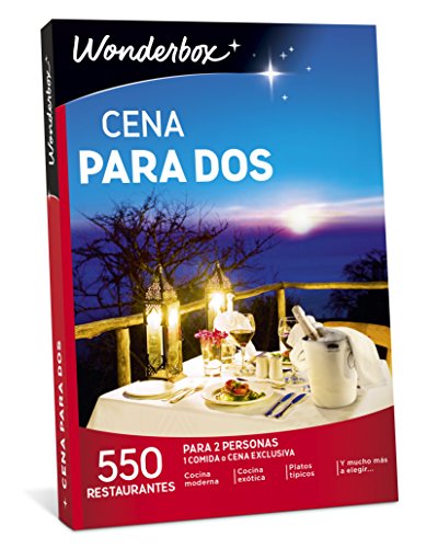 WONDERBOX Caja Regalo -Cena para Dos- 550 restaurantes seleccionados para Dos Personas