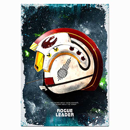 Xicplc Star Wars película Arte abstracto Rogue Leader 3D pintado póster para baño de 60,96 x 91,44 cm, sin marco, arte en lienzo para baño, sin marco