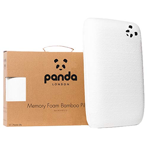 Almohada viscoelastica de Panda con memoria inteligente hecha de Bambú (memory foam), anti-alérgica, antibacteriana, anti-insomnica, 10 años de garantia.