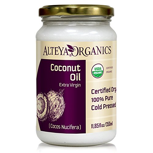 Alteya Organic aceite de coco extra virgen 350ml - 100% aceite de coco orgánico con certificado USDA, puro y natural cocos nucifera