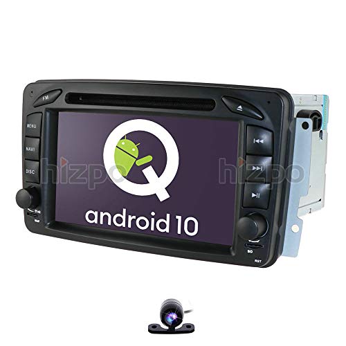 Android 10 GPS DVD USB SD Bluetooth Autoradio 2 DIN NAVI para Mercedes-Benz A-W168 C-W203 Viano G-W463 Vito Vaneo CLK-C209/W209 A cámara Trasera Gratuita