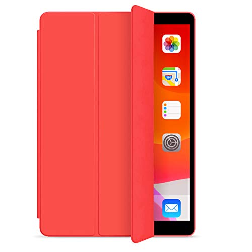 aoub Funda para iPad Air de 3ª generación de 10,5 pulgadas 2019, ultrafina, ligera, inteligente, de TPU suave, con función de encendido y apagado automático para iPad Air de 3ª generación, color rojo