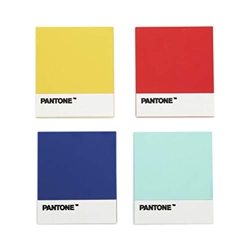 Balvi Posavasos Pantone Posavasos Antideslizante Juego de 4 Diseño Original Marca Pantone Regalo Ideal para los Amantes del diseño Silicona/plástico 0,45x10,2x9
