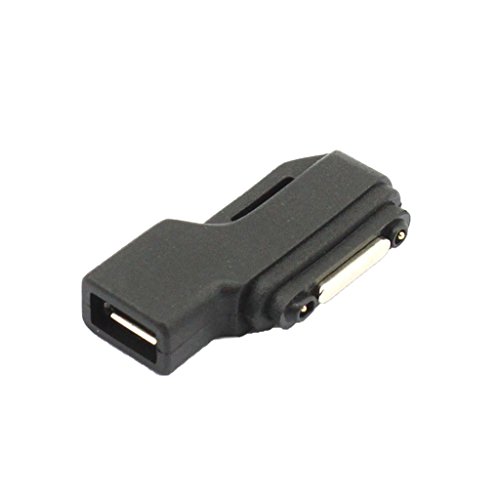 Baoblaze 1x Adaptador Micro USB Magnético para Conecta con Sony Xperia Z1 Z2 Z3 Móvil Smartphone - Negro
