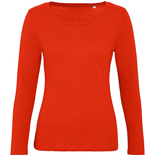 B&C - Camiseta de Manga Larga Modelo Inspire para Mujer (Extra Grande (XL)) (Rojo Intenso)